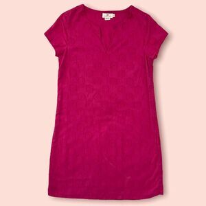 Vineyard Vines Hot Pink Magenta 100% Cotton Shift Dress Size 0 XS